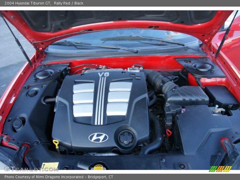 Rally Red / Black 2004 Hyundai Tiburon GT