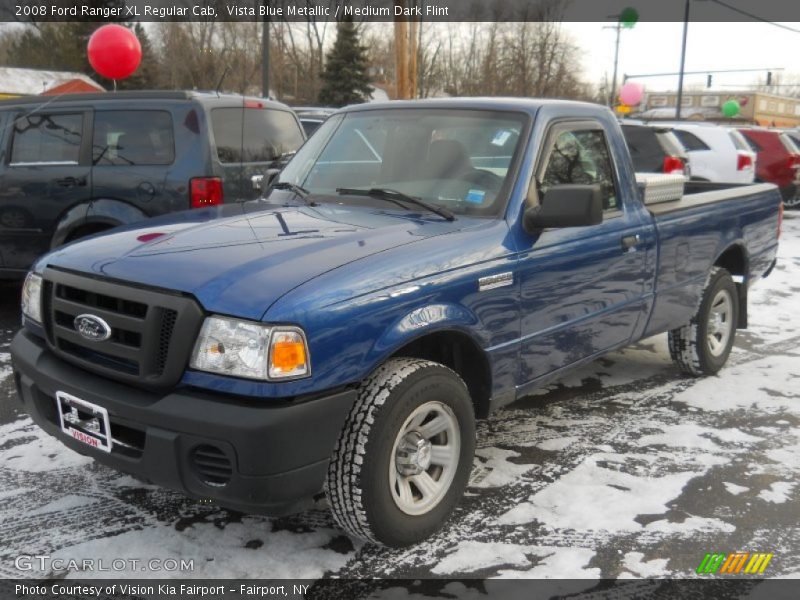 Vista Blue Metallic / Medium Dark Flint 2008 Ford Ranger XL Regular Cab