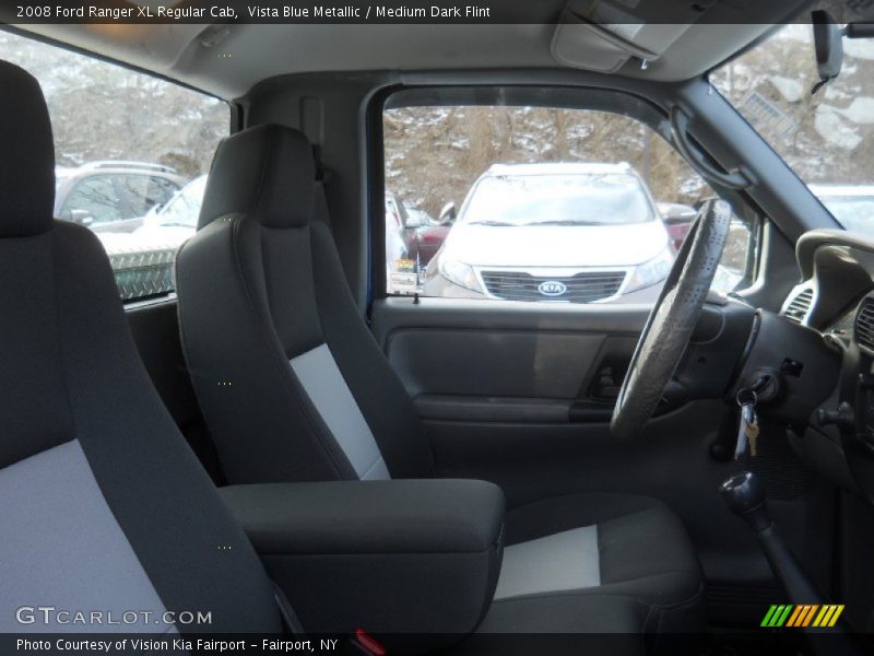 Vista Blue Metallic / Medium Dark Flint 2008 Ford Ranger XL Regular Cab
