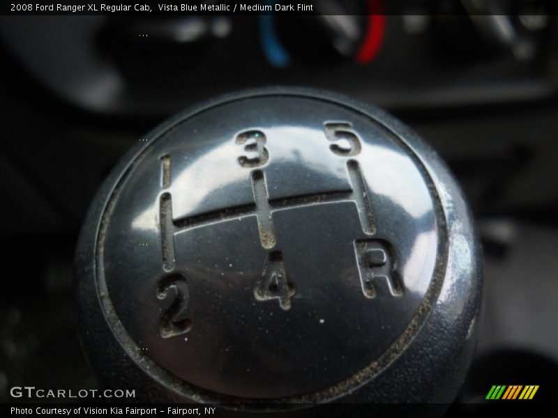 Vista Blue Metallic / Medium Dark Flint 2008 Ford Ranger XL Regular Cab