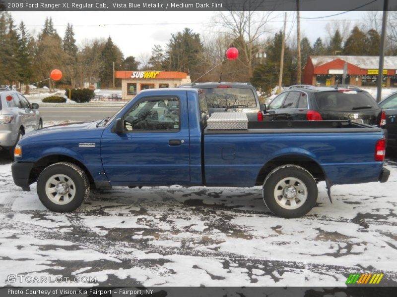 Vista Blue Metallic / Medium Dark Flint 2008 Ford Ranger XL Regular Cab