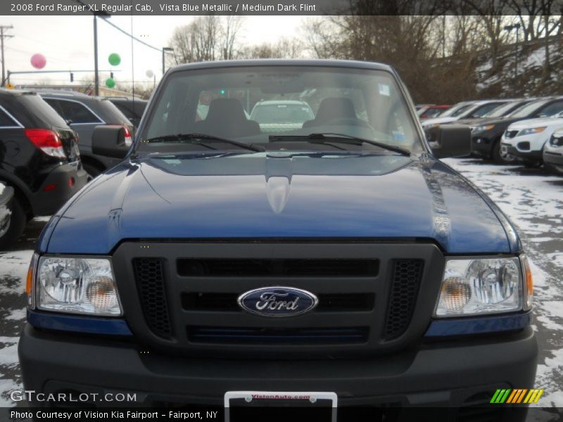 Vista Blue Metallic / Medium Dark Flint 2008 Ford Ranger XL Regular Cab