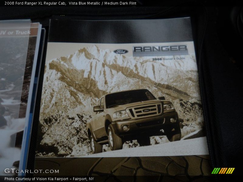Vista Blue Metallic / Medium Dark Flint 2008 Ford Ranger XL Regular Cab