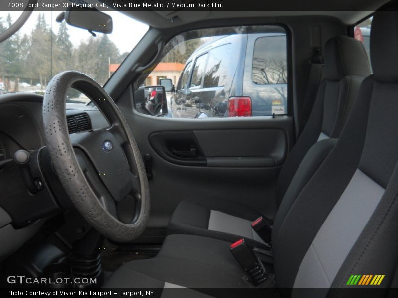 Vista Blue Metallic / Medium Dark Flint 2008 Ford Ranger XL Regular Cab