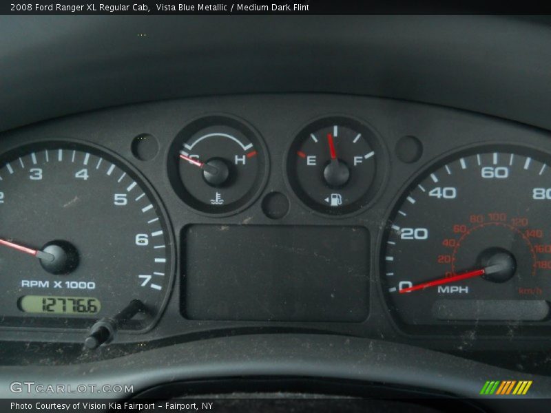 Vista Blue Metallic / Medium Dark Flint 2008 Ford Ranger XL Regular Cab