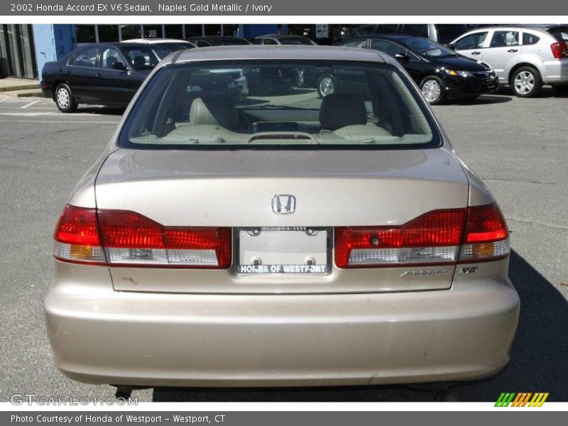 Naples Gold Metallic / Ivory 2002 Honda Accord EX V6 Sedan