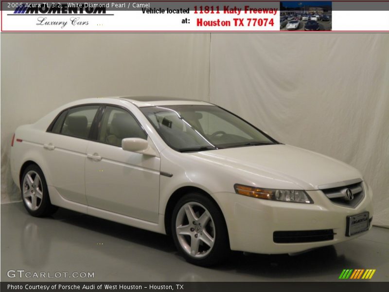 White Diamond Pearl / Camel 2006 Acura TL 3.2
