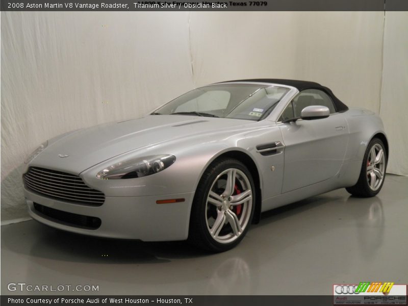 Titanium Silver / Obsidian Black 2008 Aston Martin V8 Vantage Roadster