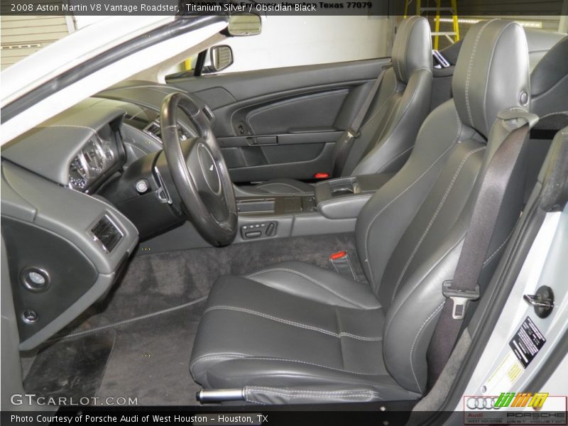 Titanium Silver / Obsidian Black 2008 Aston Martin V8 Vantage Roadster