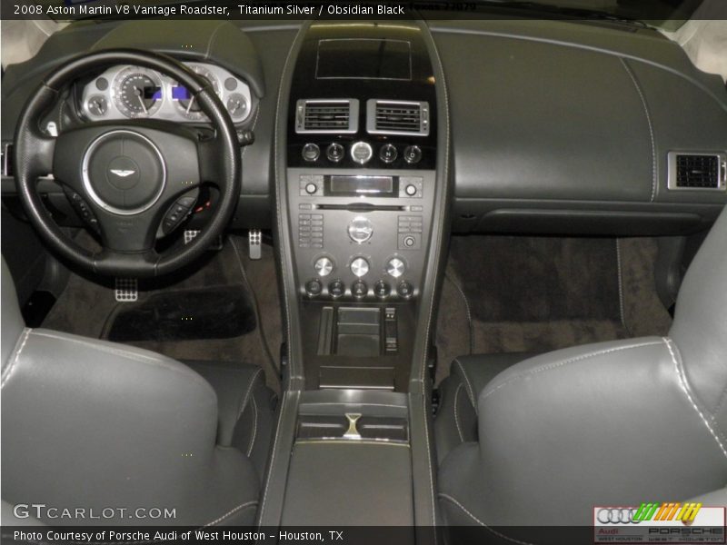 Titanium Silver / Obsidian Black 2008 Aston Martin V8 Vantage Roadster