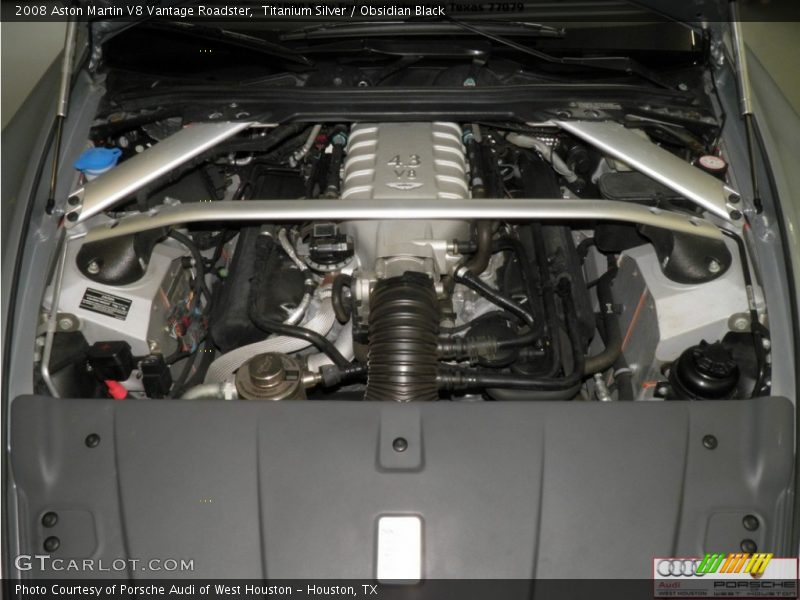Titanium Silver / Obsidian Black 2008 Aston Martin V8 Vantage Roadster