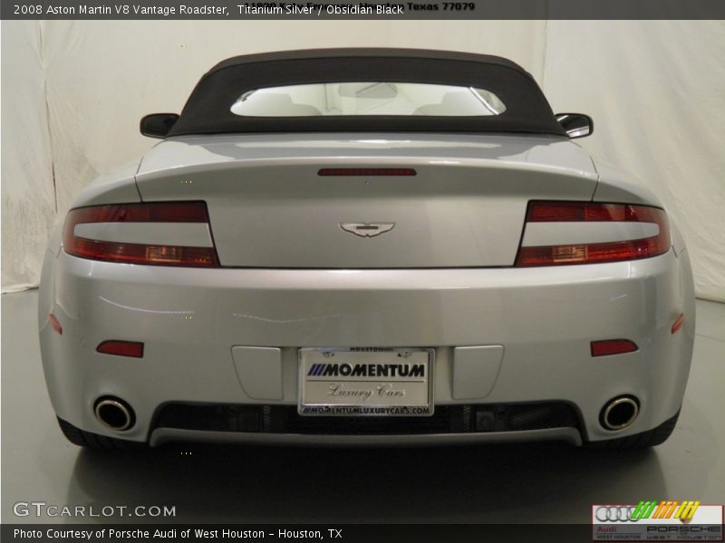 Titanium Silver / Obsidian Black 2008 Aston Martin V8 Vantage Roadster