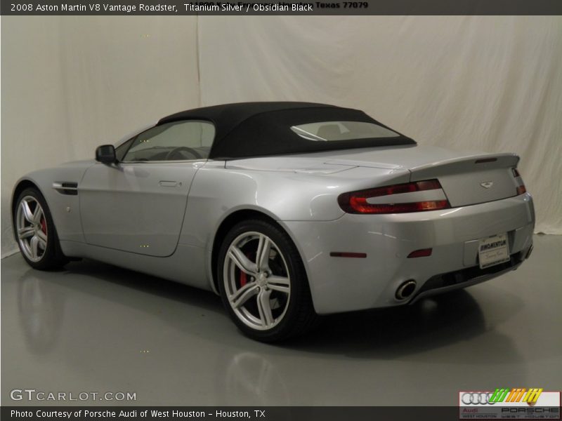 Titanium Silver / Obsidian Black 2008 Aston Martin V8 Vantage Roadster