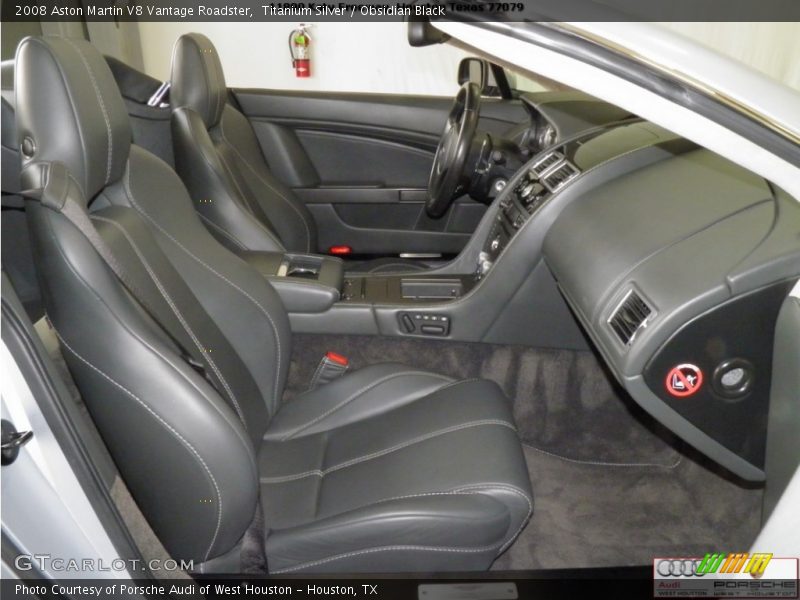 Titanium Silver / Obsidian Black 2008 Aston Martin V8 Vantage Roadster