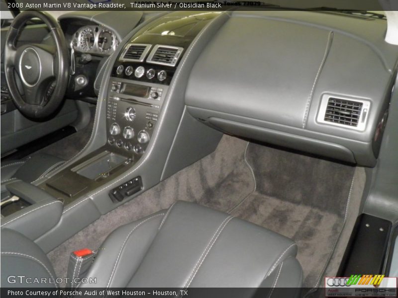 Titanium Silver / Obsidian Black 2008 Aston Martin V8 Vantage Roadster