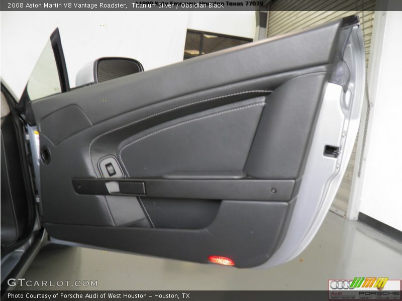 Titanium Silver / Obsidian Black 2008 Aston Martin V8 Vantage Roadster