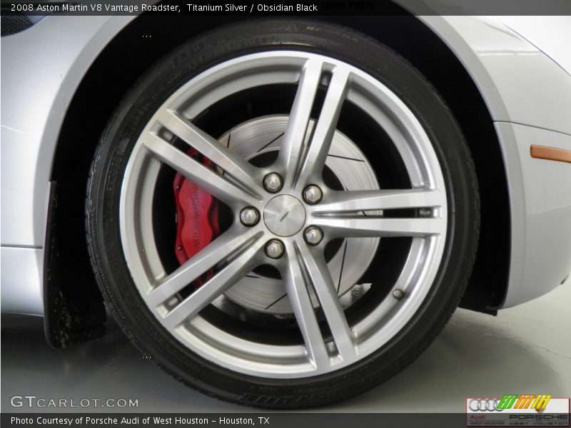 Titanium Silver / Obsidian Black 2008 Aston Martin V8 Vantage Roadster