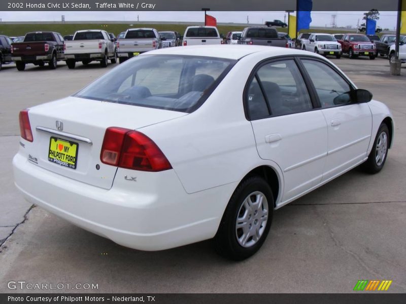 Taffeta White / Gray 2002 Honda Civic LX Sedan