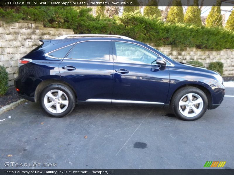 Black Sapphire Pearl / Parchment/Brown Walnut 2010 Lexus RX 350 AWD