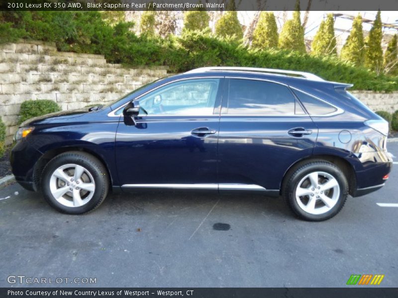 Black Sapphire Pearl / Parchment/Brown Walnut 2010 Lexus RX 350 AWD