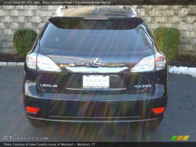Black Sapphire Pearl / Parchment/Brown Walnut 2010 Lexus RX 350 AWD