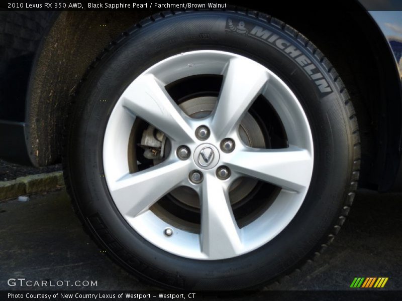 Black Sapphire Pearl / Parchment/Brown Walnut 2010 Lexus RX 350 AWD