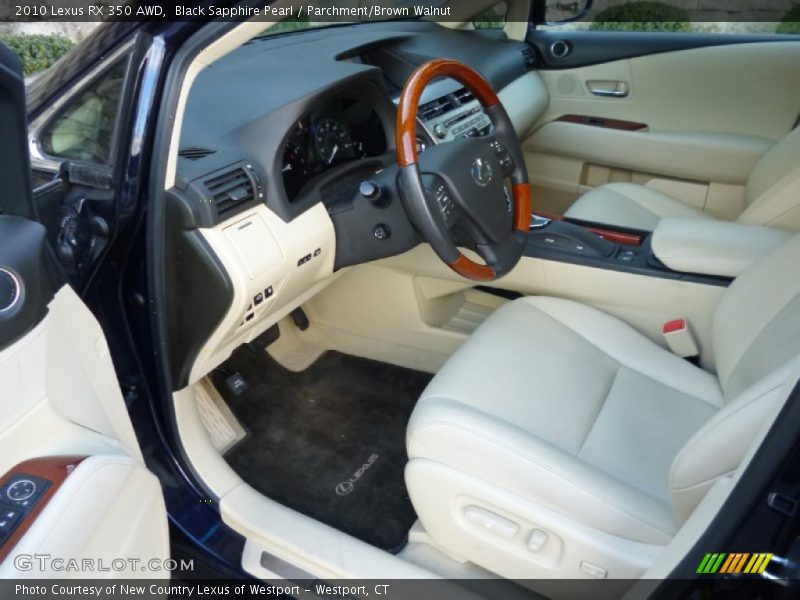 Black Sapphire Pearl / Parchment/Brown Walnut 2010 Lexus RX 350 AWD