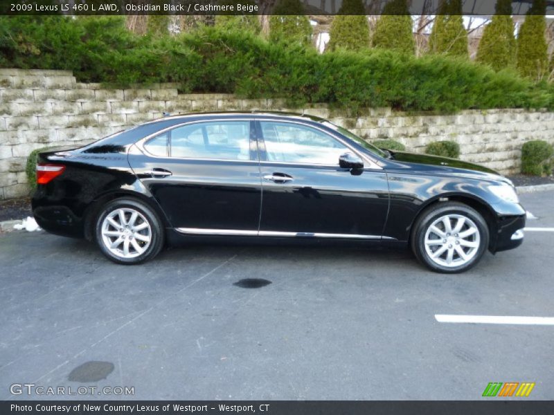 Obsidian Black / Cashmere Beige 2009 Lexus LS 460 L AWD