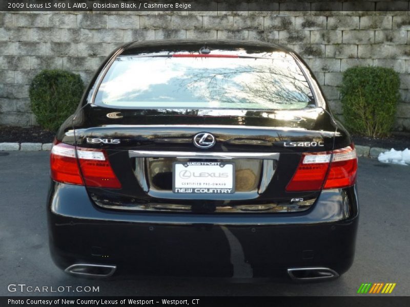 Obsidian Black / Cashmere Beige 2009 Lexus LS 460 L AWD