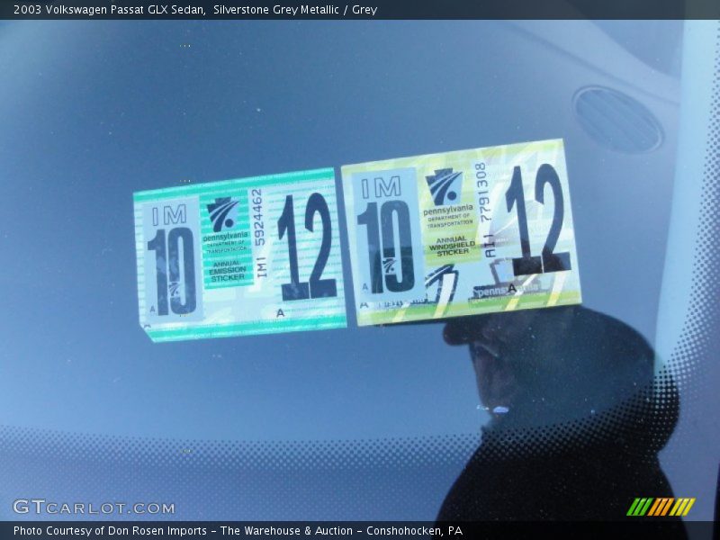 Silverstone Grey Metallic / Grey 2003 Volkswagen Passat GLX Sedan