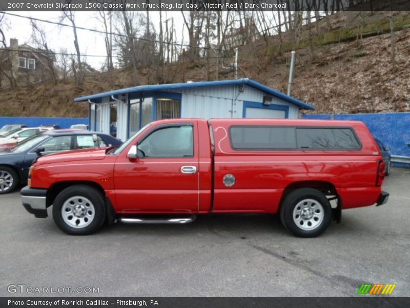 Victory Red / Dark Charcoal 2007 Chevrolet Silverado 1500 Classic Work Truck Regular Cab