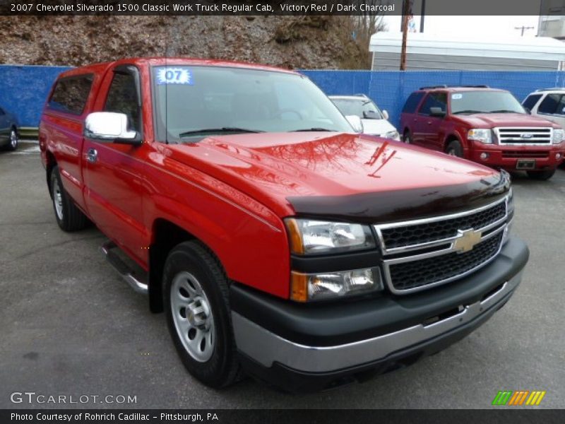 Victory Red / Dark Charcoal 2007 Chevrolet Silverado 1500 Classic Work Truck Regular Cab