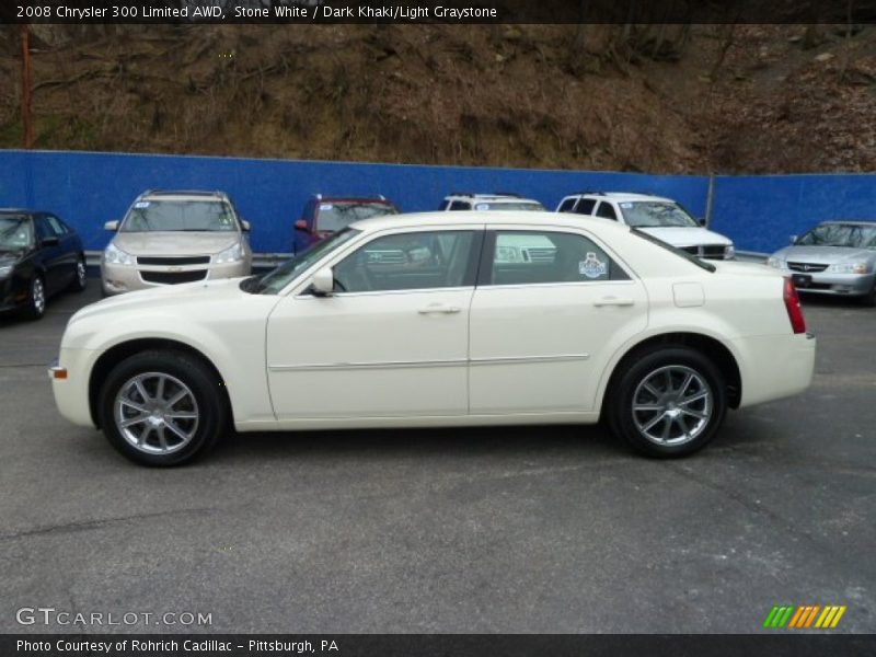 Stone White / Dark Khaki/Light Graystone 2008 Chrysler 300 Limited AWD