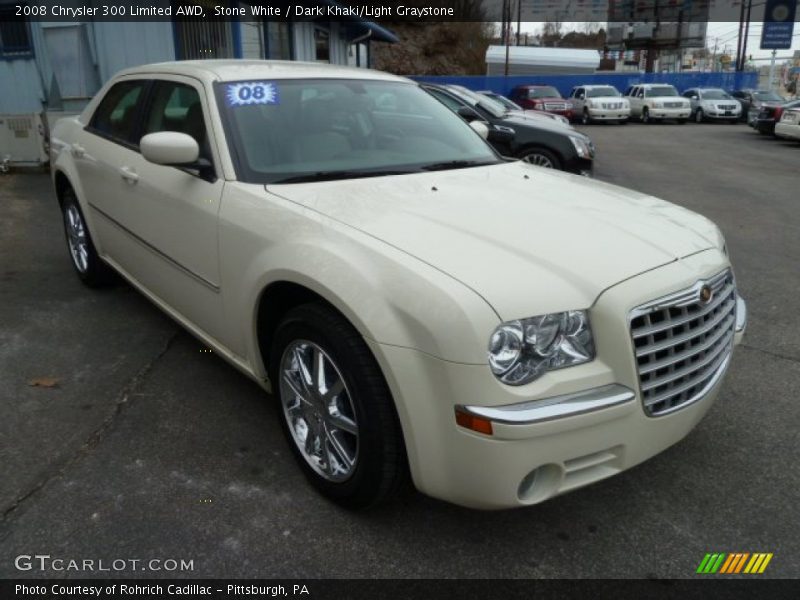 Stone White / Dark Khaki/Light Graystone 2008 Chrysler 300 Limited AWD