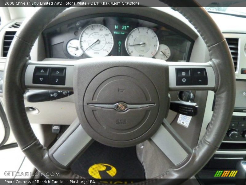 Stone White / Dark Khaki/Light Graystone 2008 Chrysler 300 Limited AWD