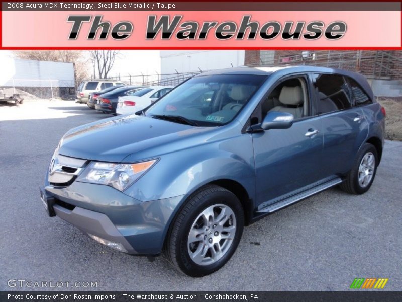 Steel Blue Metallic / Taupe 2008 Acura MDX Technology