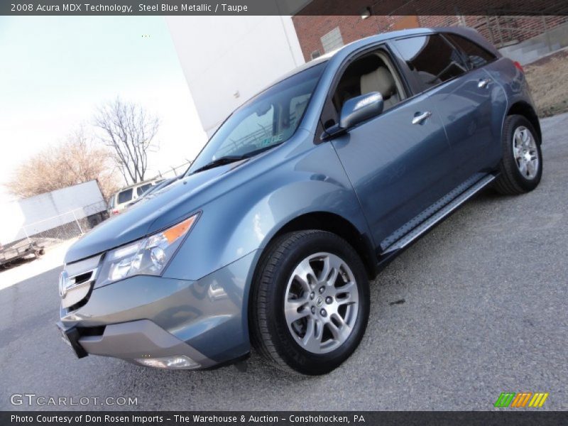 Steel Blue Metallic / Taupe 2008 Acura MDX Technology