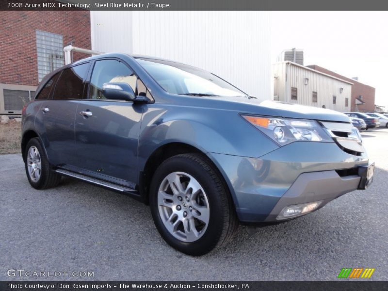 Steel Blue Metallic / Taupe 2008 Acura MDX Technology