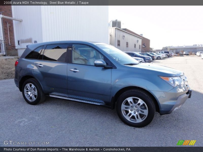 Steel Blue Metallic / Taupe 2008 Acura MDX Technology