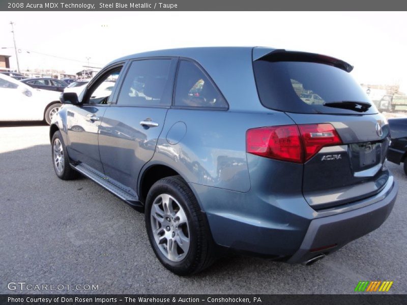 Steel Blue Metallic / Taupe 2008 Acura MDX Technology