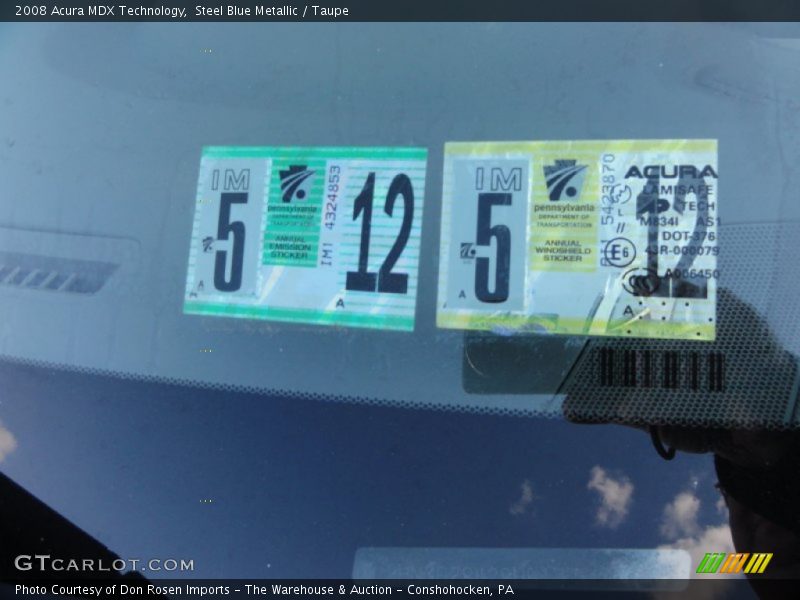 Steel Blue Metallic / Taupe 2008 Acura MDX Technology