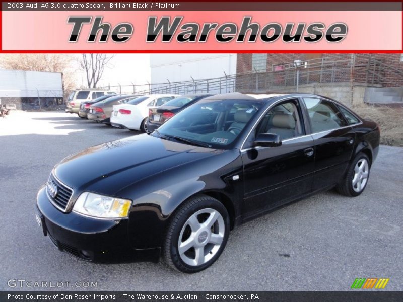 Brilliant Black / Platinum 2003 Audi A6 3.0 quattro Sedan