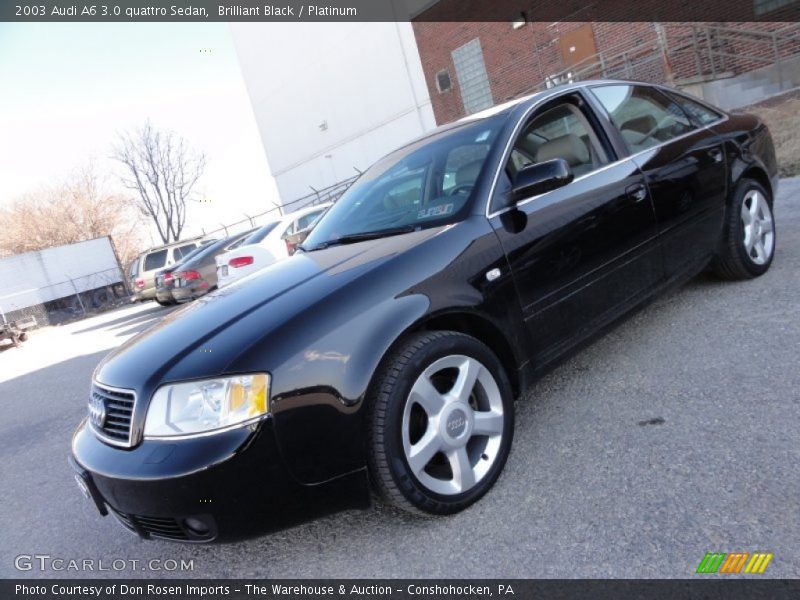 Brilliant Black / Platinum 2003 Audi A6 3.0 quattro Sedan