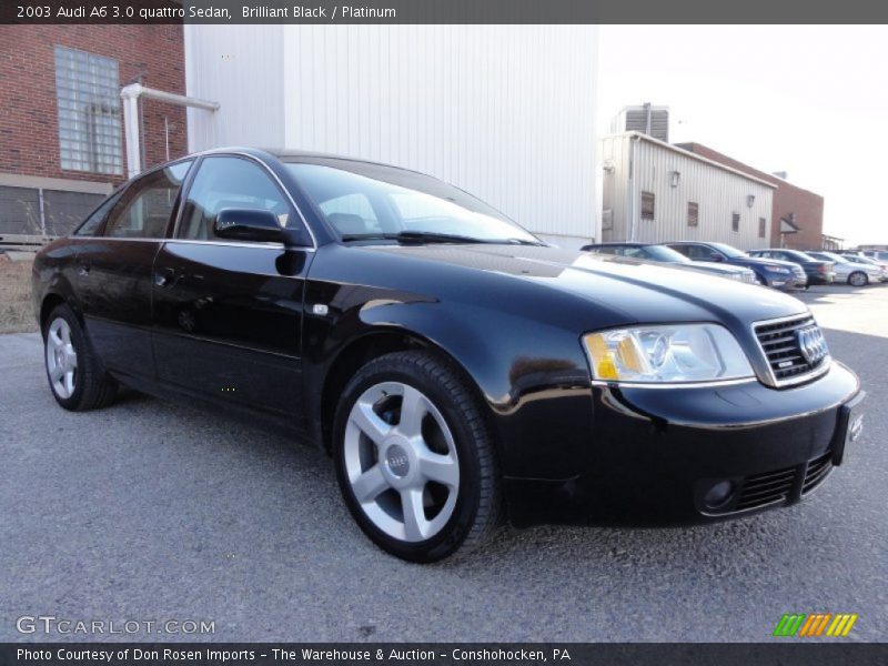 Brilliant Black / Platinum 2003 Audi A6 3.0 quattro Sedan