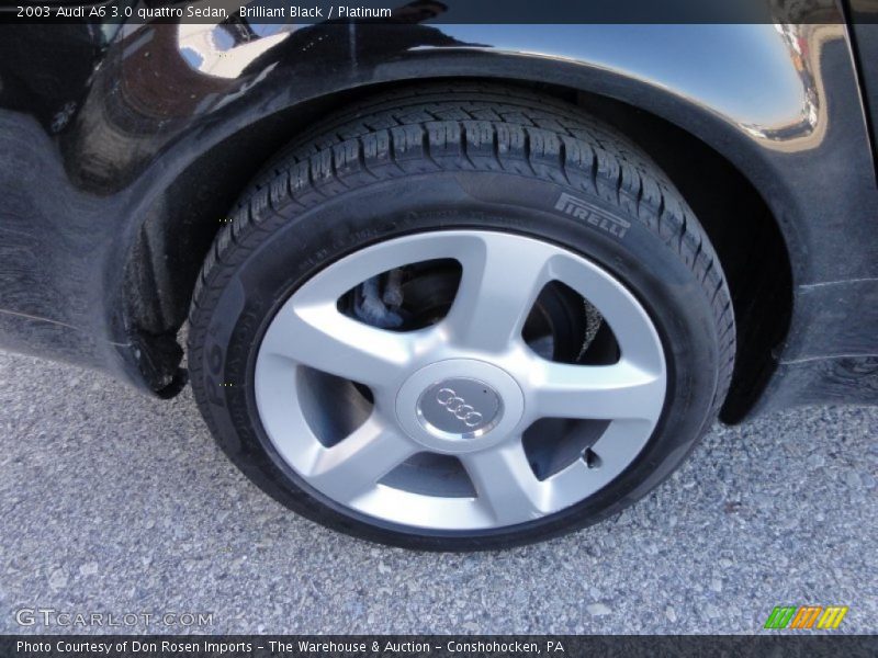Brilliant Black / Platinum 2003 Audi A6 3.0 quattro Sedan