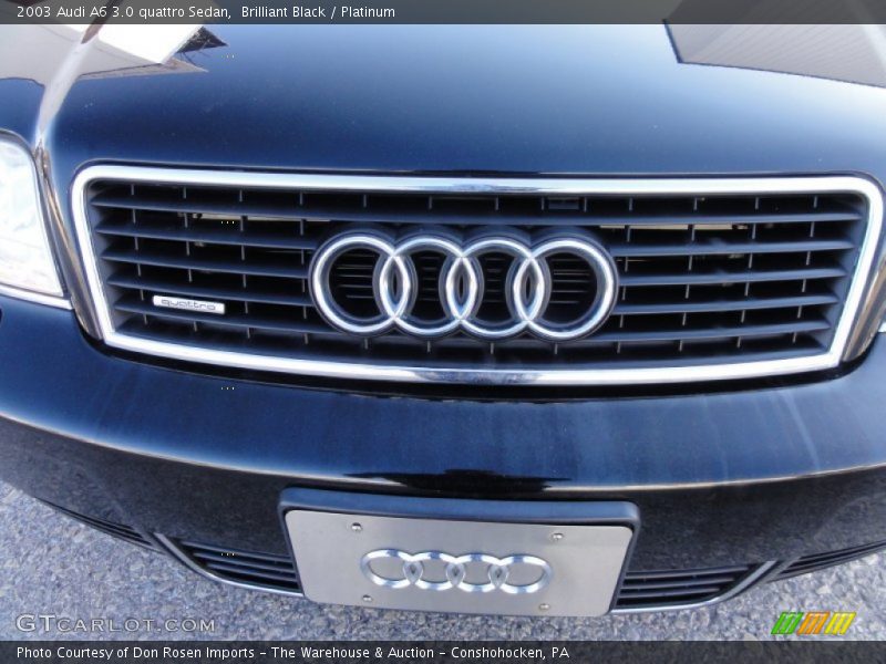 Brilliant Black / Platinum 2003 Audi A6 3.0 quattro Sedan