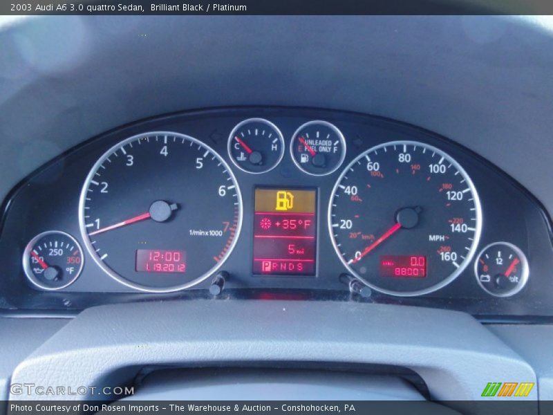 Brilliant Black / Platinum 2003 Audi A6 3.0 quattro Sedan