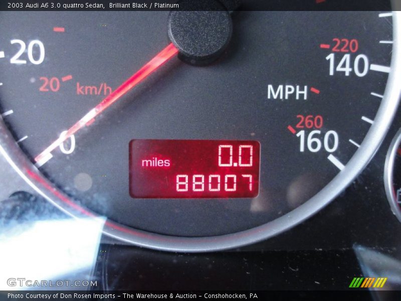 Brilliant Black / Platinum 2003 Audi A6 3.0 quattro Sedan