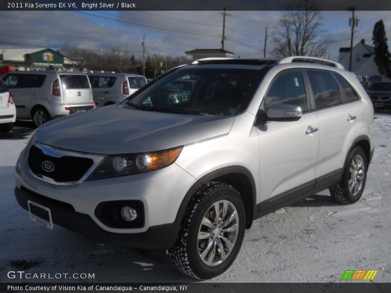 Bright Silver / Black 2011 Kia Sorento EX V6