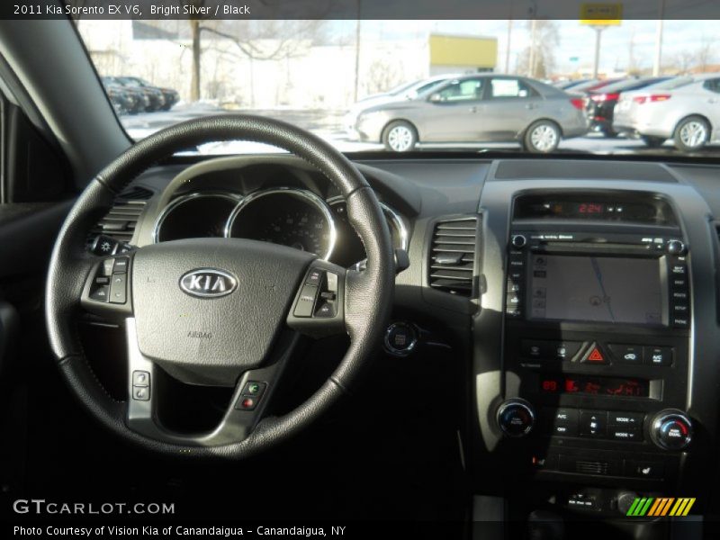 Bright Silver / Black 2011 Kia Sorento EX V6